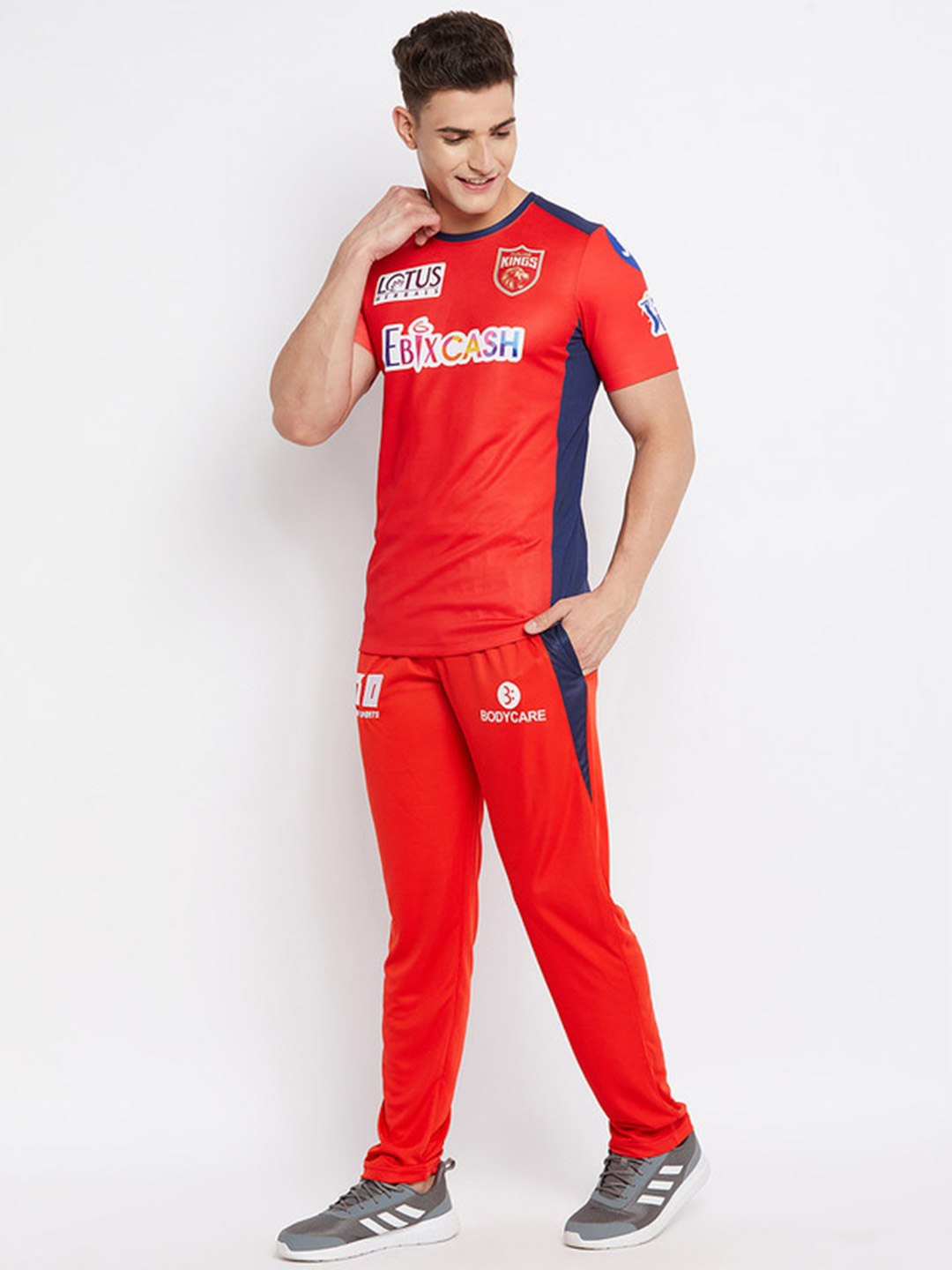 Punjab Kings Men Red Printed Half Sleeves Round Neck Official Jersey (5)
