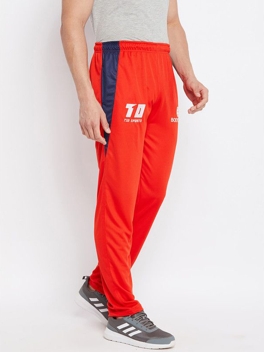 Punjab Kings Men red Printed Mid-Rise Polyester Official Training Trousers (4)
