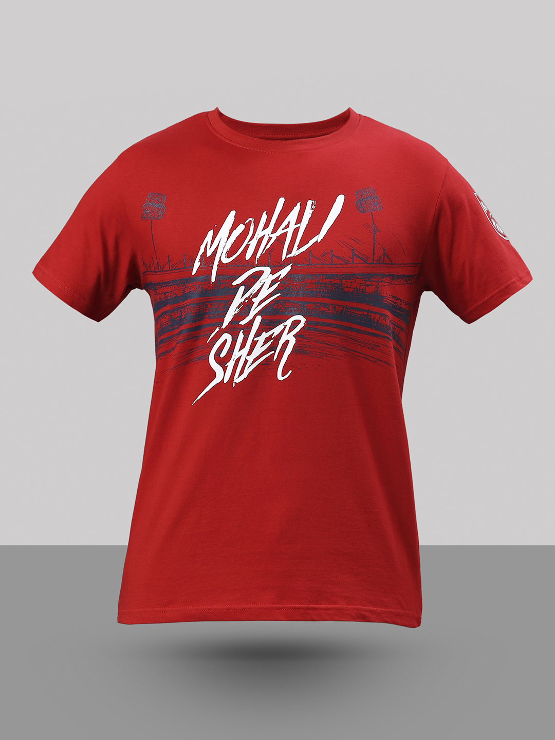 Punjab Kings Men Red Typography Print Half Sleeves Round Neck Cotton T-Shirt (2)