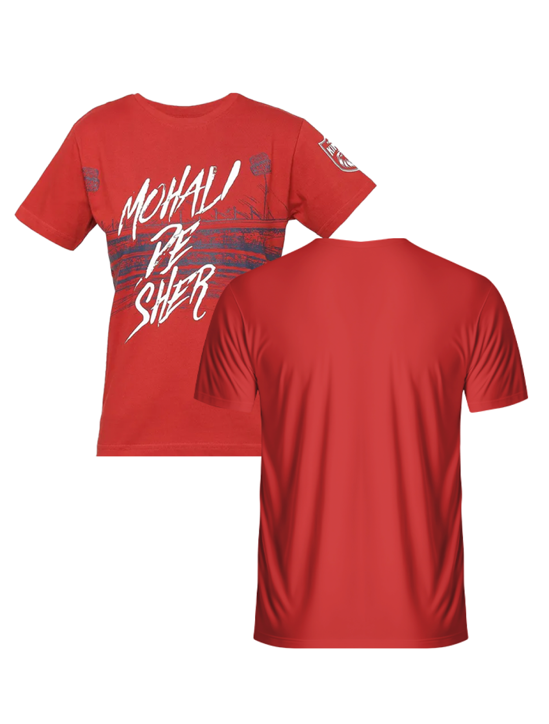 Punjab Kings Men Red Typography Print Half Sleeves Round Neck Cotton T-Shirt: Customised With Your Name By FanCode (3)