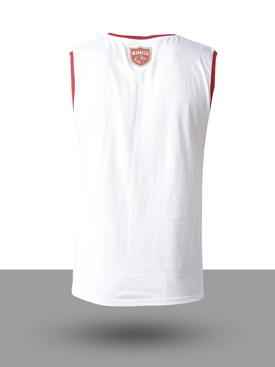 Punjab Kings Men White and Red Graphic Printed Sleeveless Round Neck Cotton Sports Vest (8)