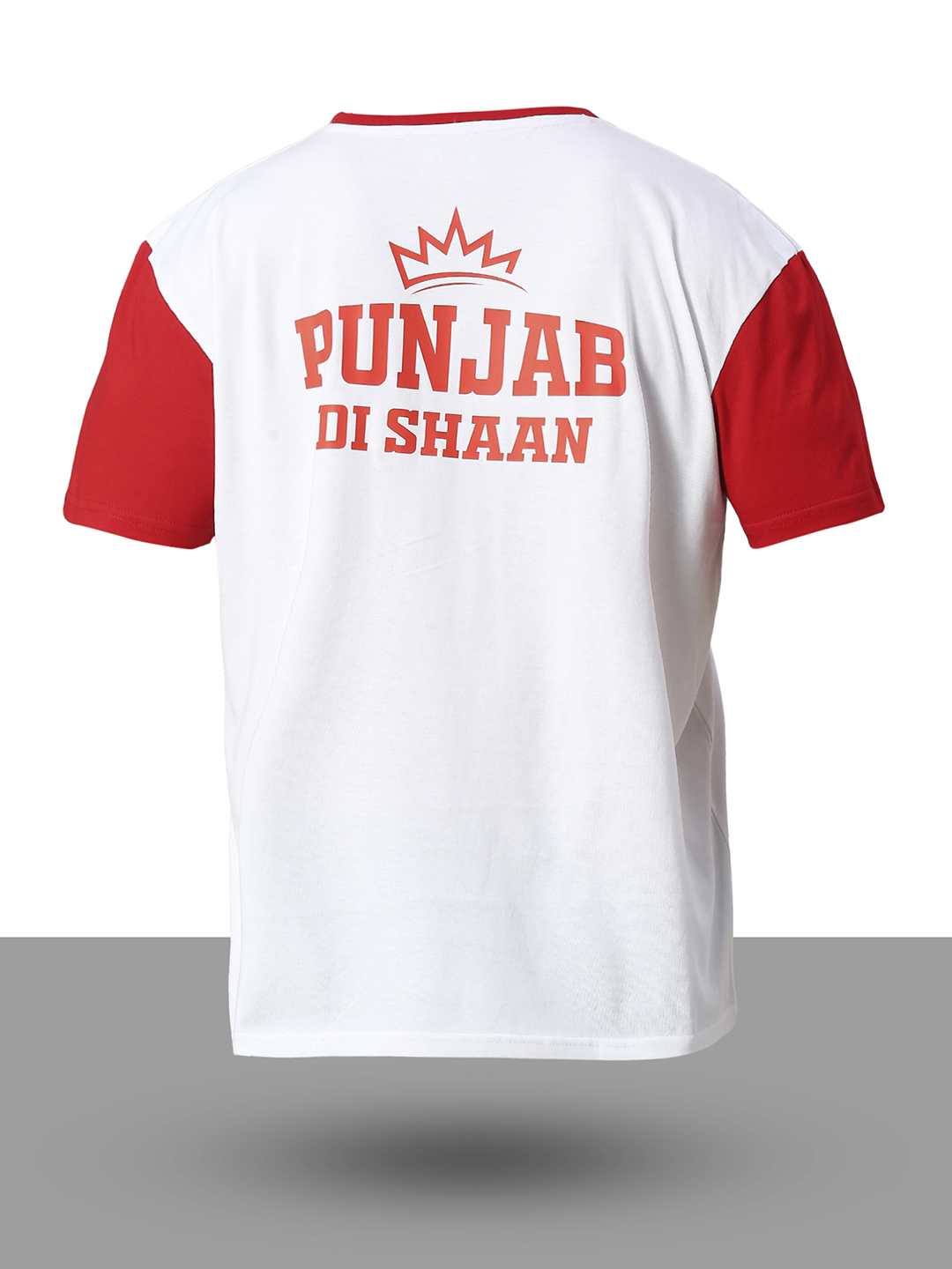 Punjab Kings Men White and Red Typography Printed Half Sleeves Round Neck Cotton Oversized T-Shirt (8)