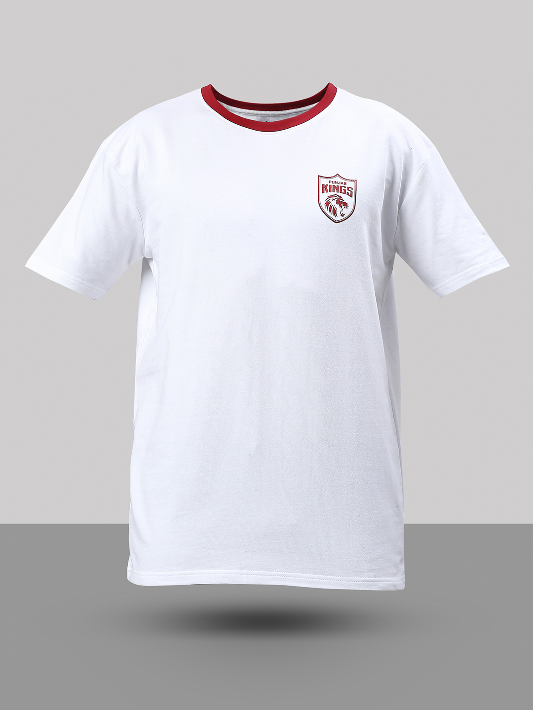 Punjab Kings Men White Printed Half Sleeves Round Neck Cotton T-Shirt (2)