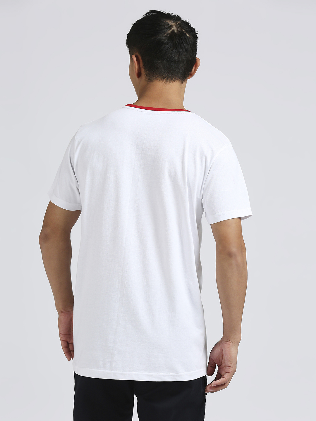 Punjab Kings Men White Solid Half Sleeves Round Neck Cotton T-Shirt (4)