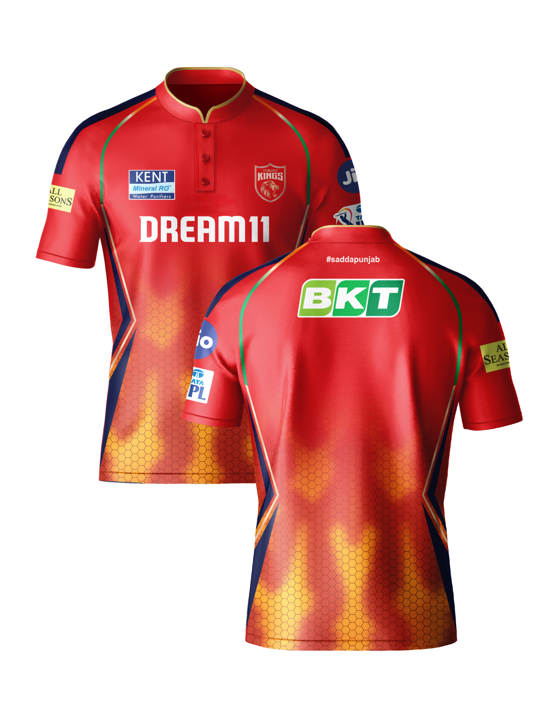 Punjab Kings Official Men's Fan Jersey 2025 - Customised (3)