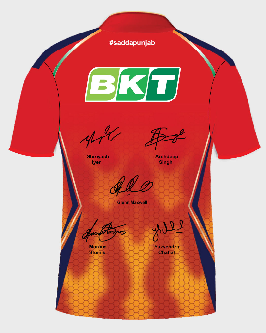 Punjab Kings Official Signed Mens Fan Jersey