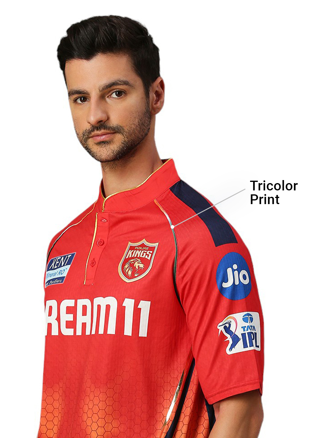 Punjab Kings Official Men's Replica Jersey 2025 in Premium Jacquard Fabric - Customised (5)