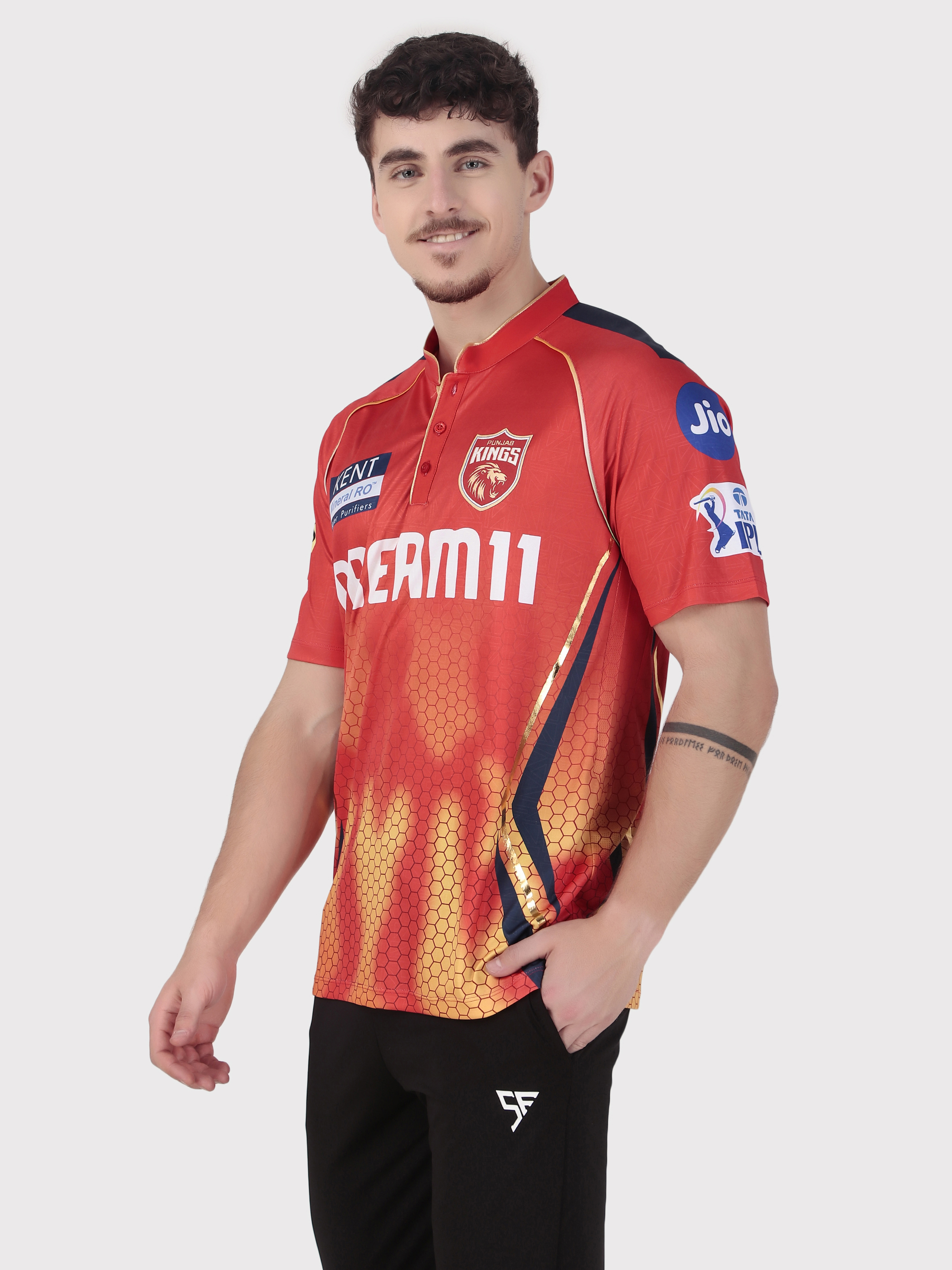 Punjab Kings Official Men's Replica Jersey 2025 in Premium Jacquard Fabric (2)