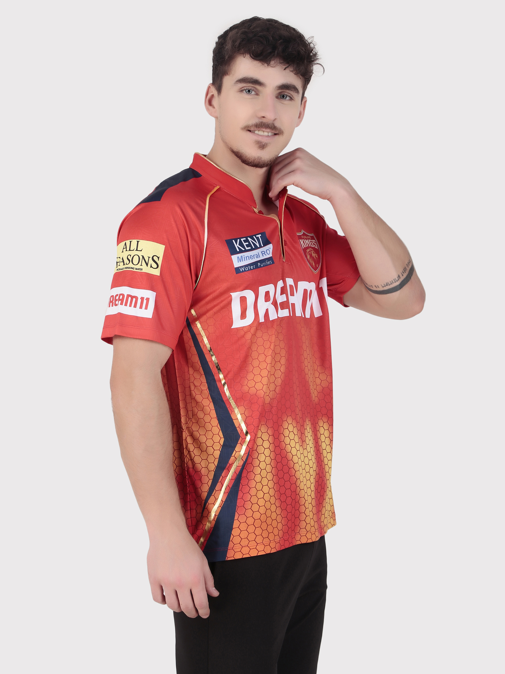 Punjab Kings Official Men's Replica Jersey 2025 in Premium Jacquard Fabric (3)