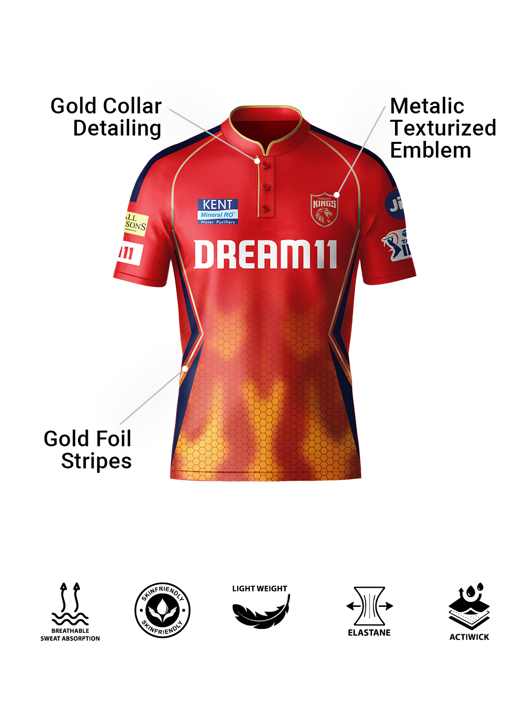 Punjab Kings Official Women's Replica Jersey 2025 (3)