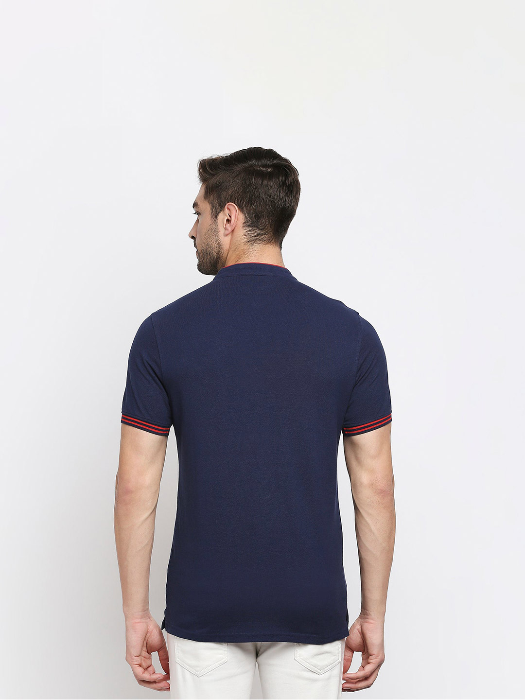 Punjab Kings PBKS Men's Dark Blue Regular Fit Polo (1)