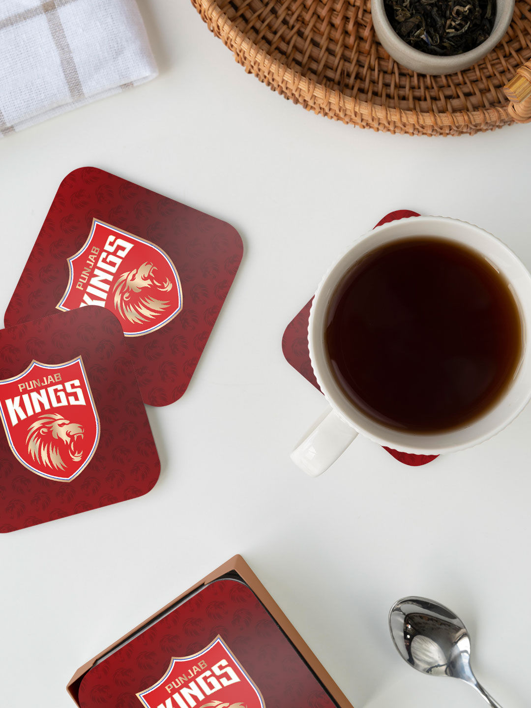 Punjab Kings PK Claws - Square Coaster (Pack of - 4) (5)