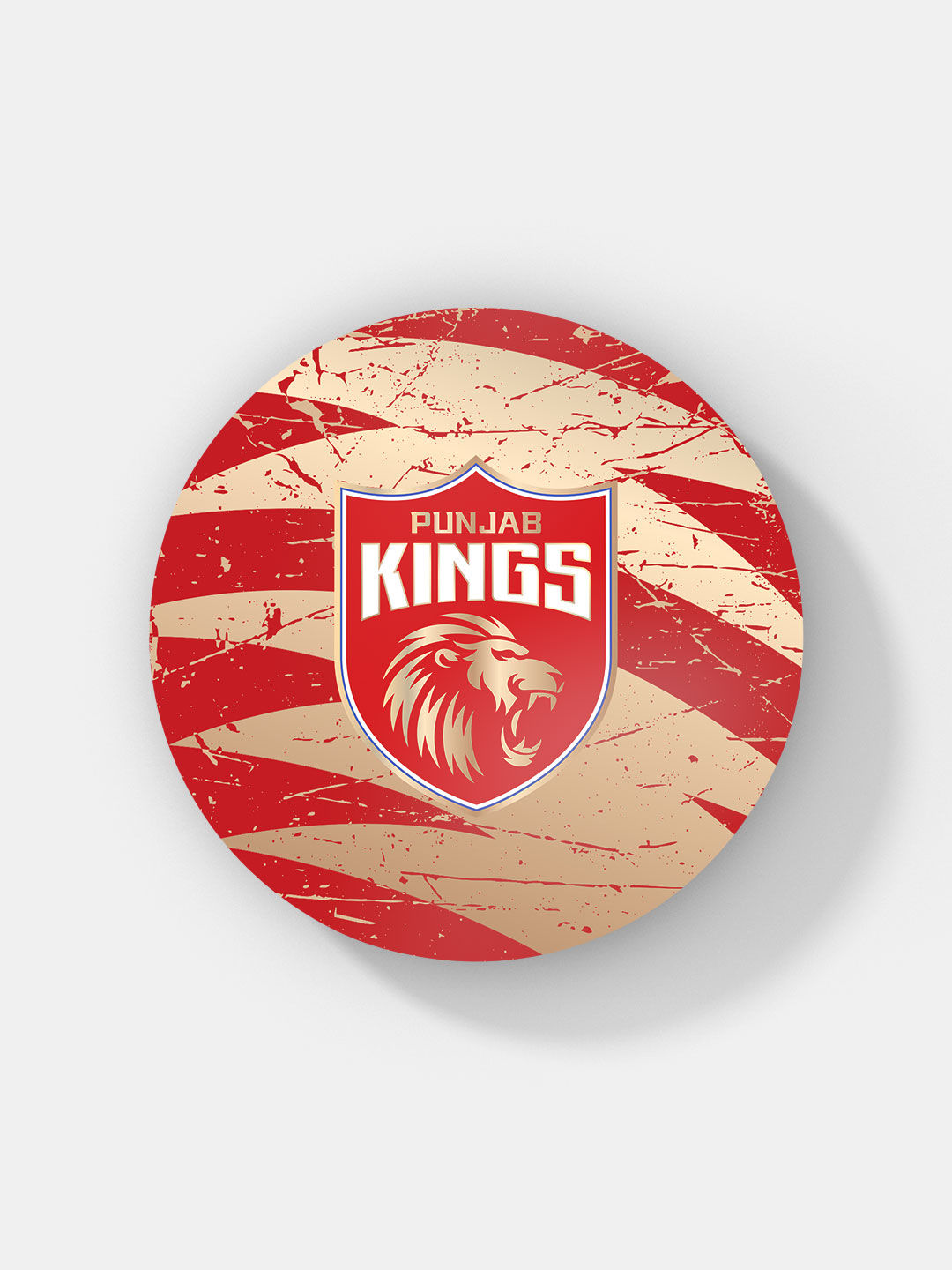 Punjab Kings PK Pattern - Circular Coaster (Pack of - 4) (1)