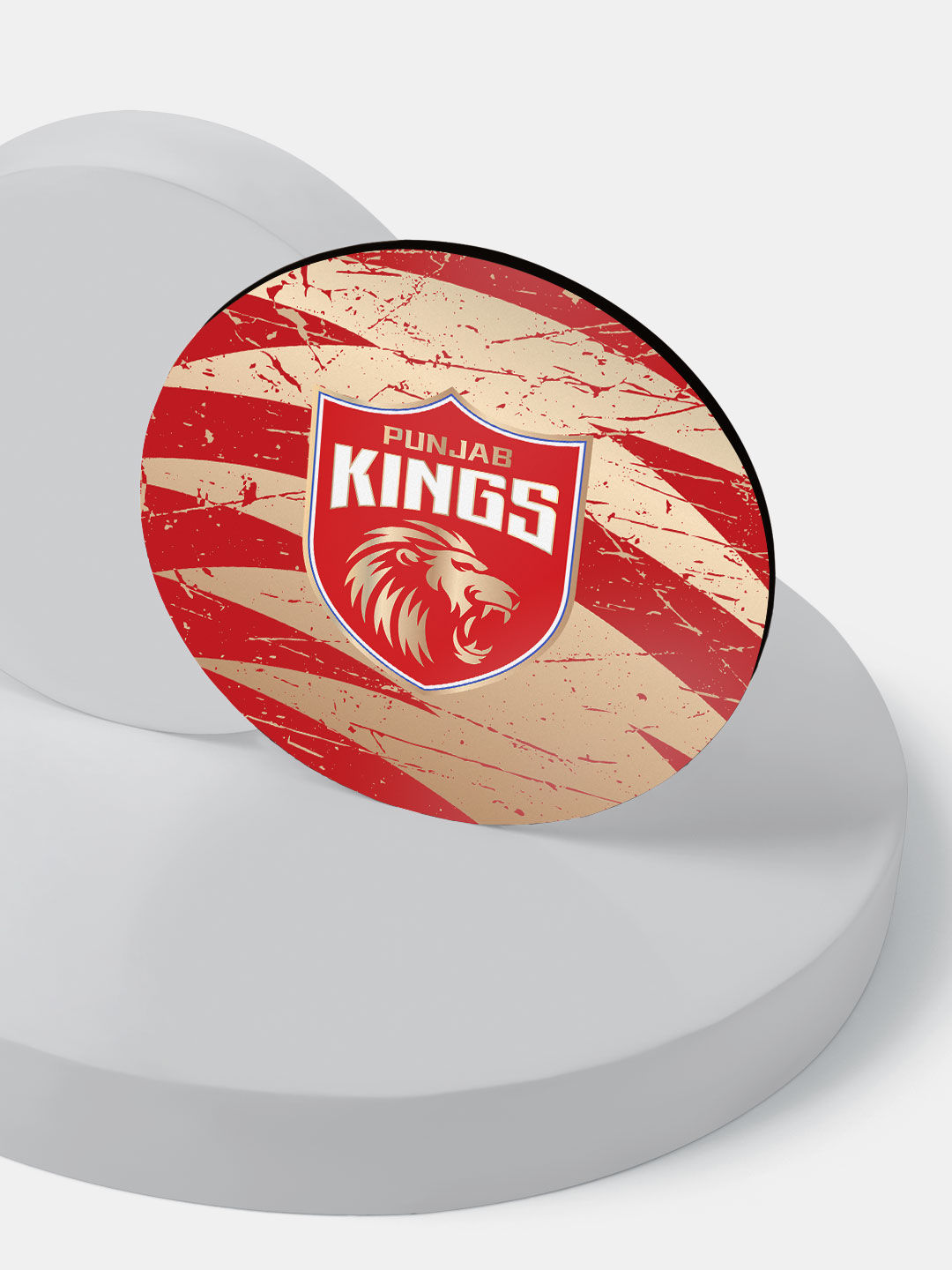Punjab Kings PK Pattern - Circular Coaster (Pack of - 4) (4)