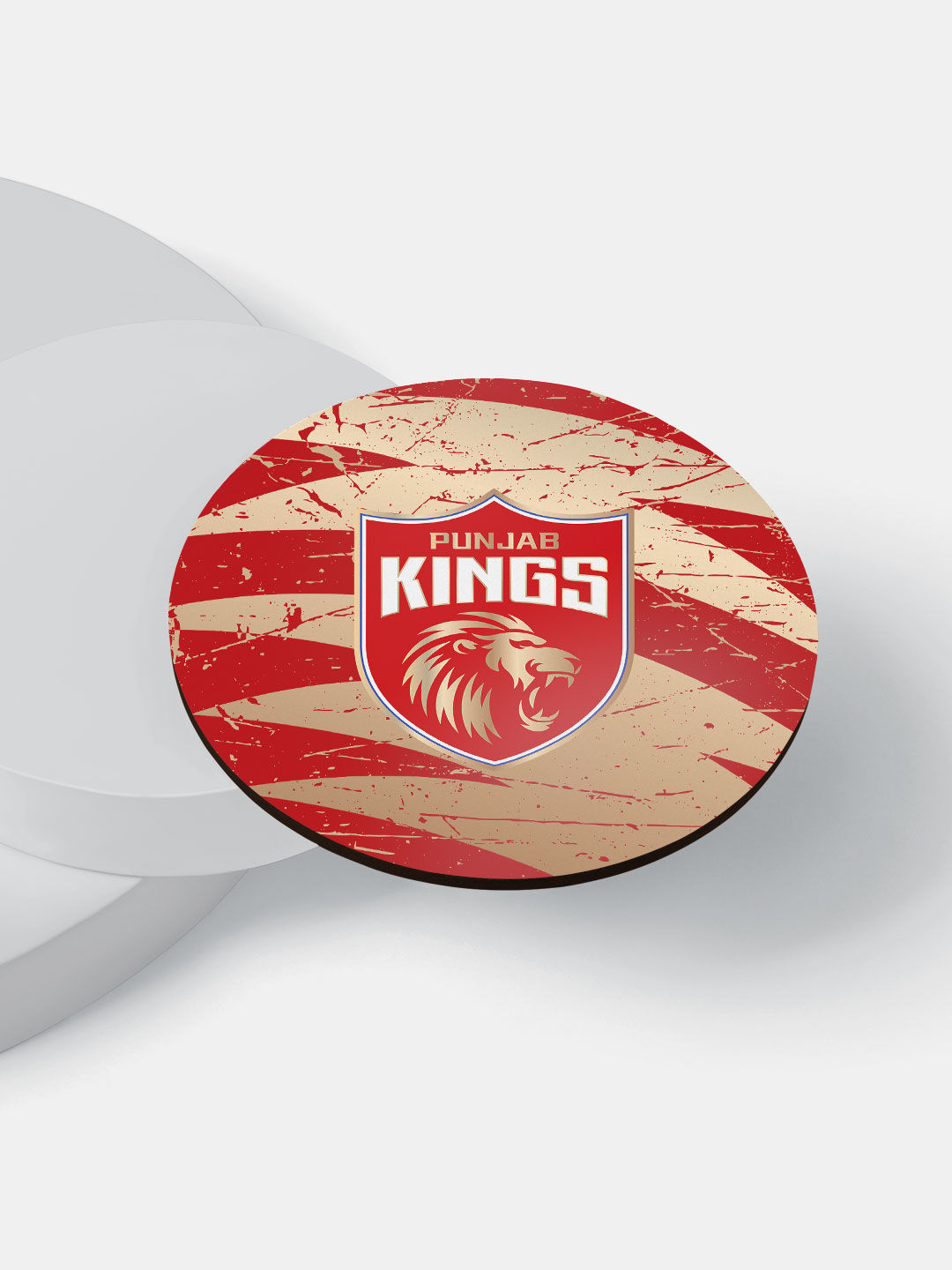 Punjab Kings PK Pattern - Circular Coaster (Pack of - 4) (6)