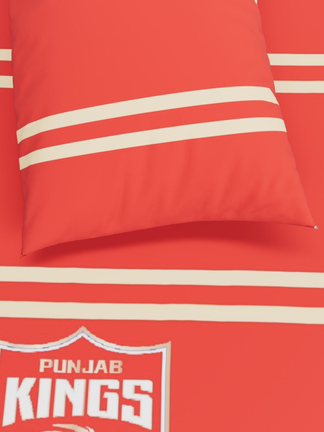 Punjab Kings Premium Quality Microfiber, Super Soft, King Size Double Bedsheet with 2 Pillow Covers, 243x248(cm) - Red (5)