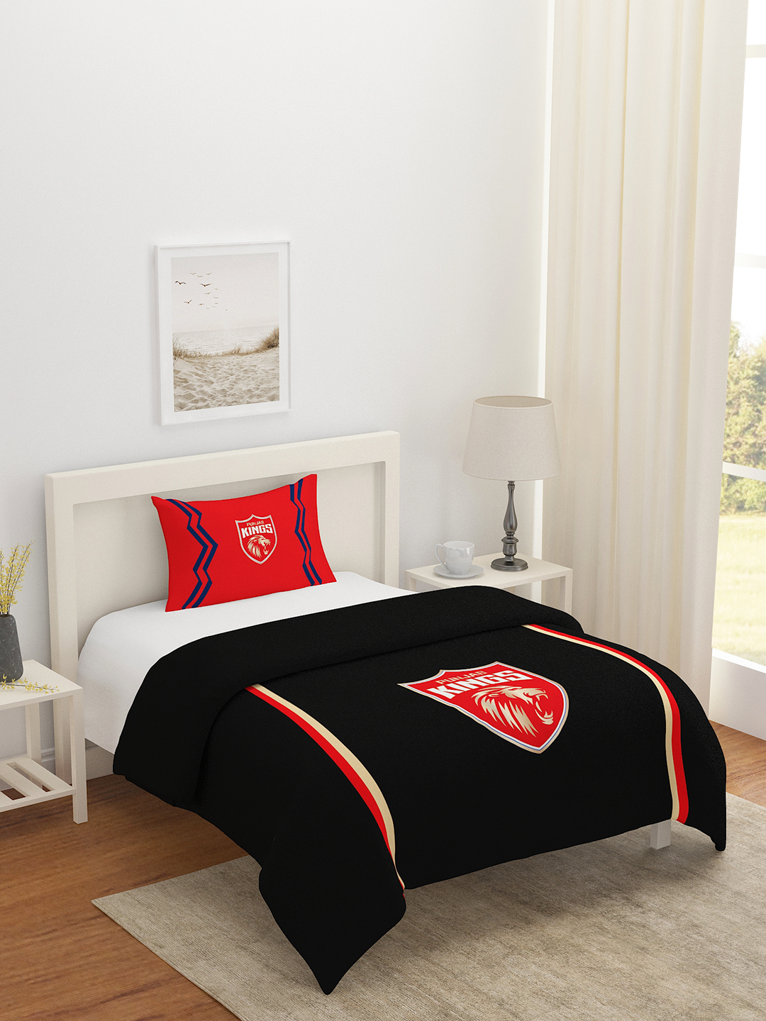 Punjab Kings Premium Quality Microfiber, Super Soft and Lightweight, Single Bed Comforter, 120 GSM, 158x245(cm)  - Black (2)