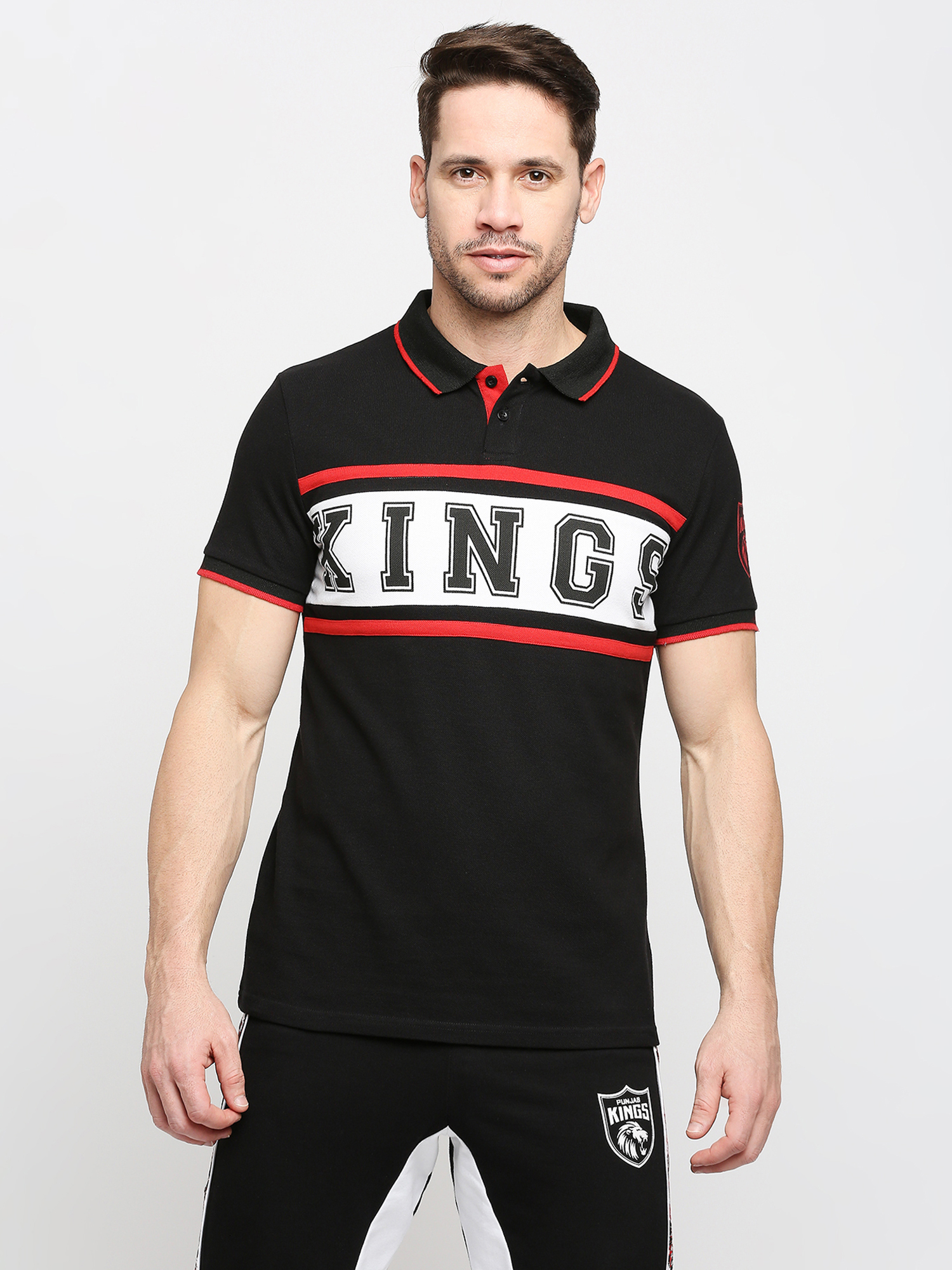 Punjab Kings Punjab Kings Mens Black and Red T-Shirt (1)