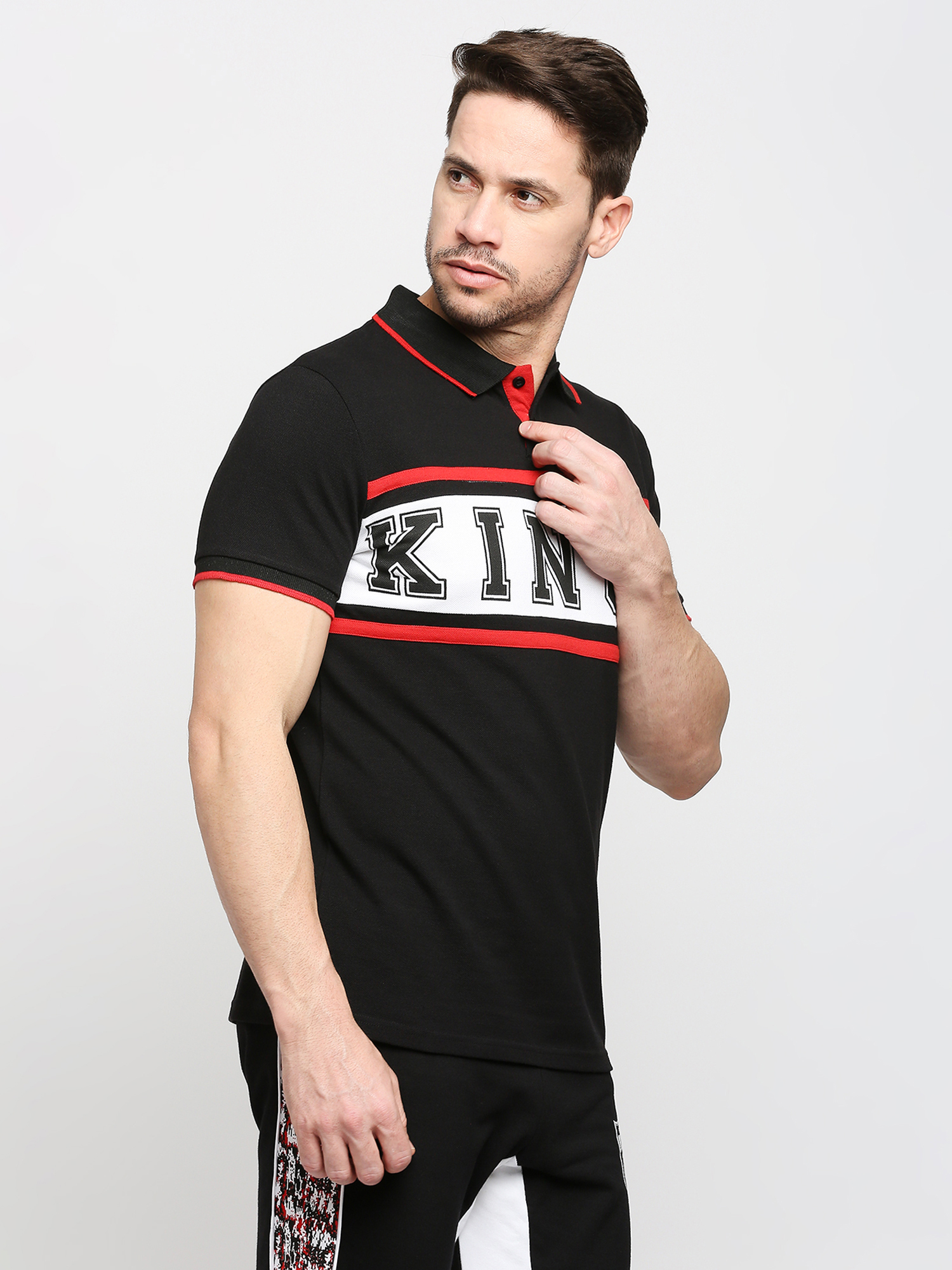 Punjab Kings Punjab Kings Mens Black and Red T-Shirt (4)