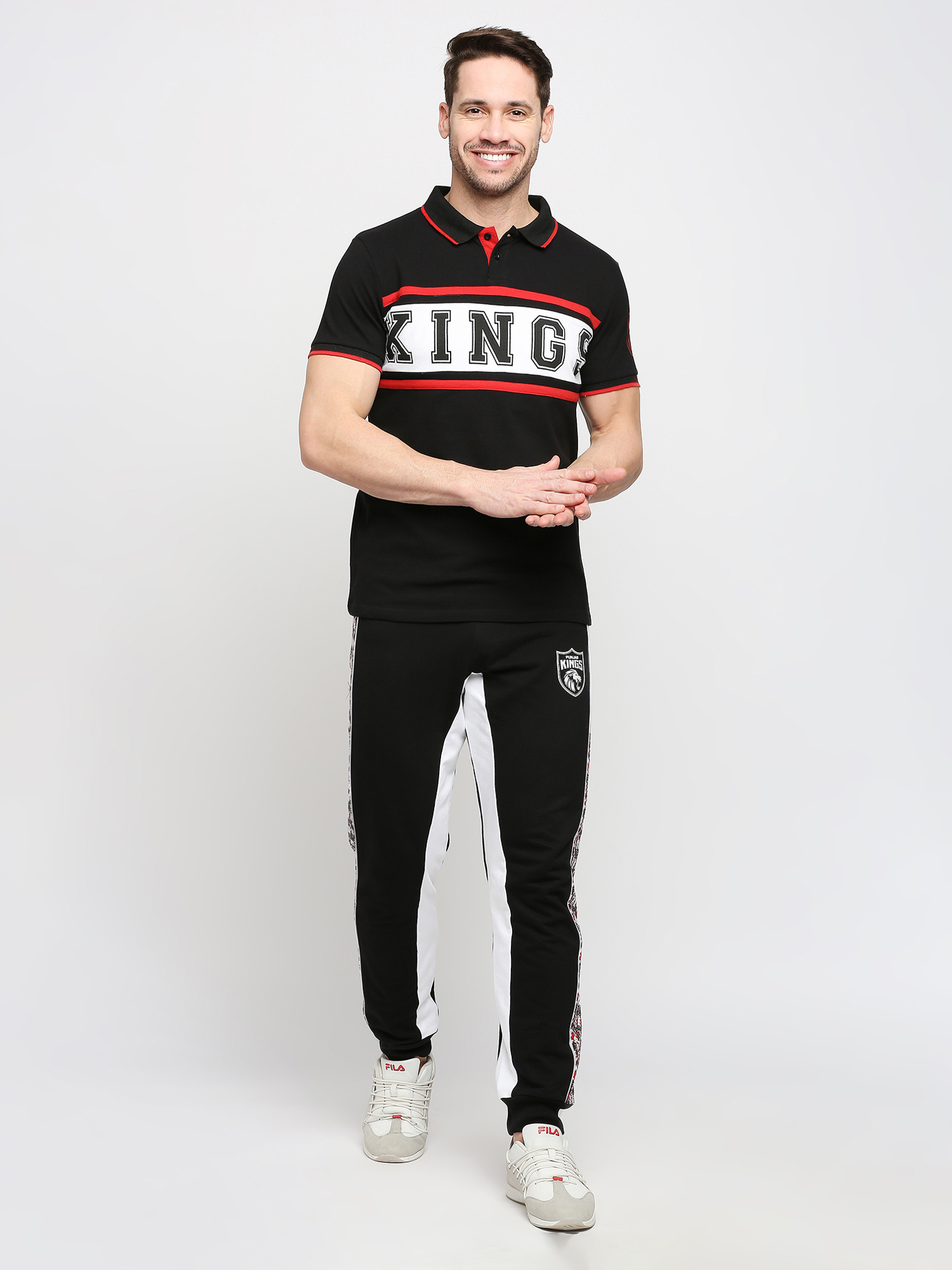 Punjab Kings Punjab Kings Mens Black and Red T-Shirt (6)