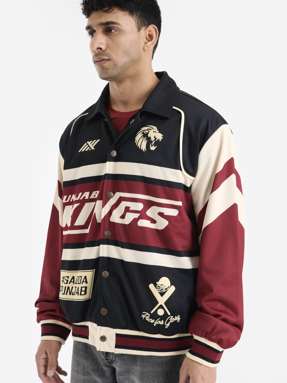 Punjab Kings Punjab Kings Racer Varsity Jacket