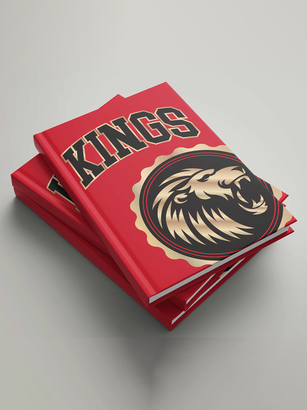 Punjab Kings Hardbound Cover, A5 Ruled 100 Pages, Easy to Carry, Notebook for Home, Office, Travel Diary - Pack of 1 (Re (2)