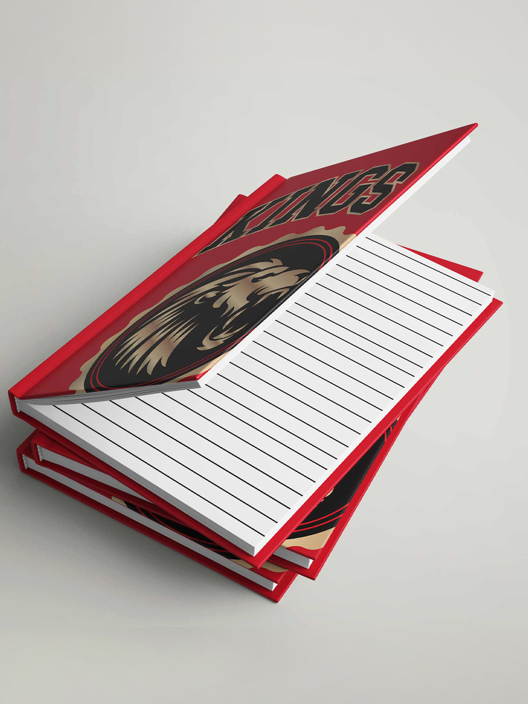 Punjab Kings Hardbound Cover, A5 Ruled 100 Pages, Easy to Carry, Notebook for Home, Office, Travel Diary - Pack of 1 (Re (3)