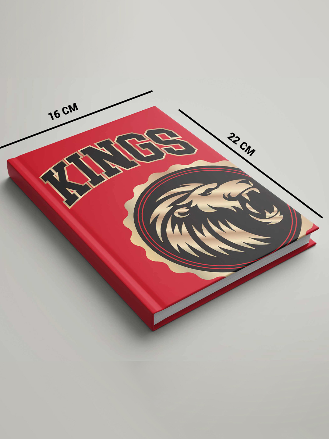 Punjab Kings Hardbound Cover, A5 Ruled 100 Pages, Easy to Carry, Notebook for Home, Office, Travel Diary - Pack of 1 (Re (5)