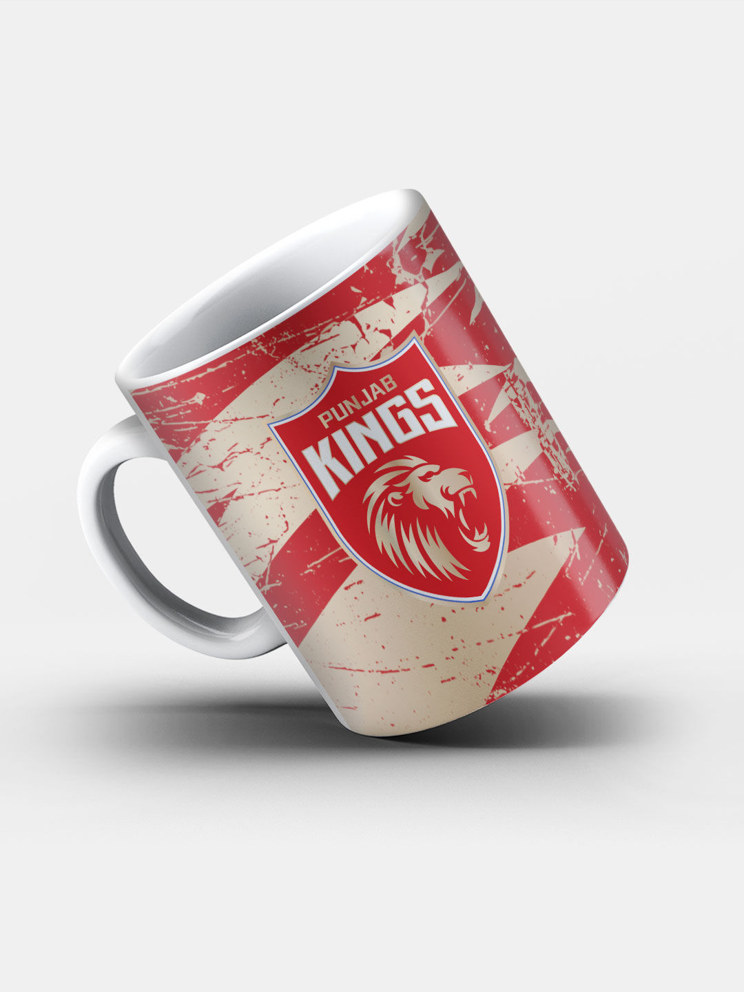 Punjab Kings Red and Gold Logo Printed Ceramic Glossy Coffee Mug 325 ml - Pack of 1 (1)