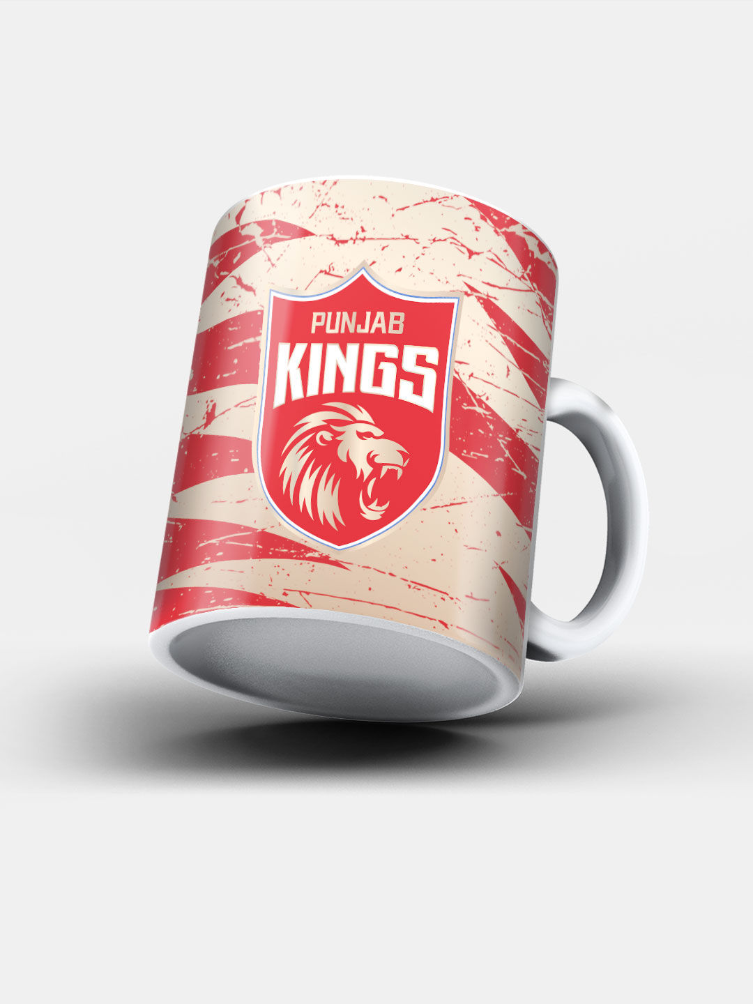 Punjab Kings Red and Gold Logo Printed Ceramic Glossy Coffee Mug 325 ml - Pack of 1 (2)