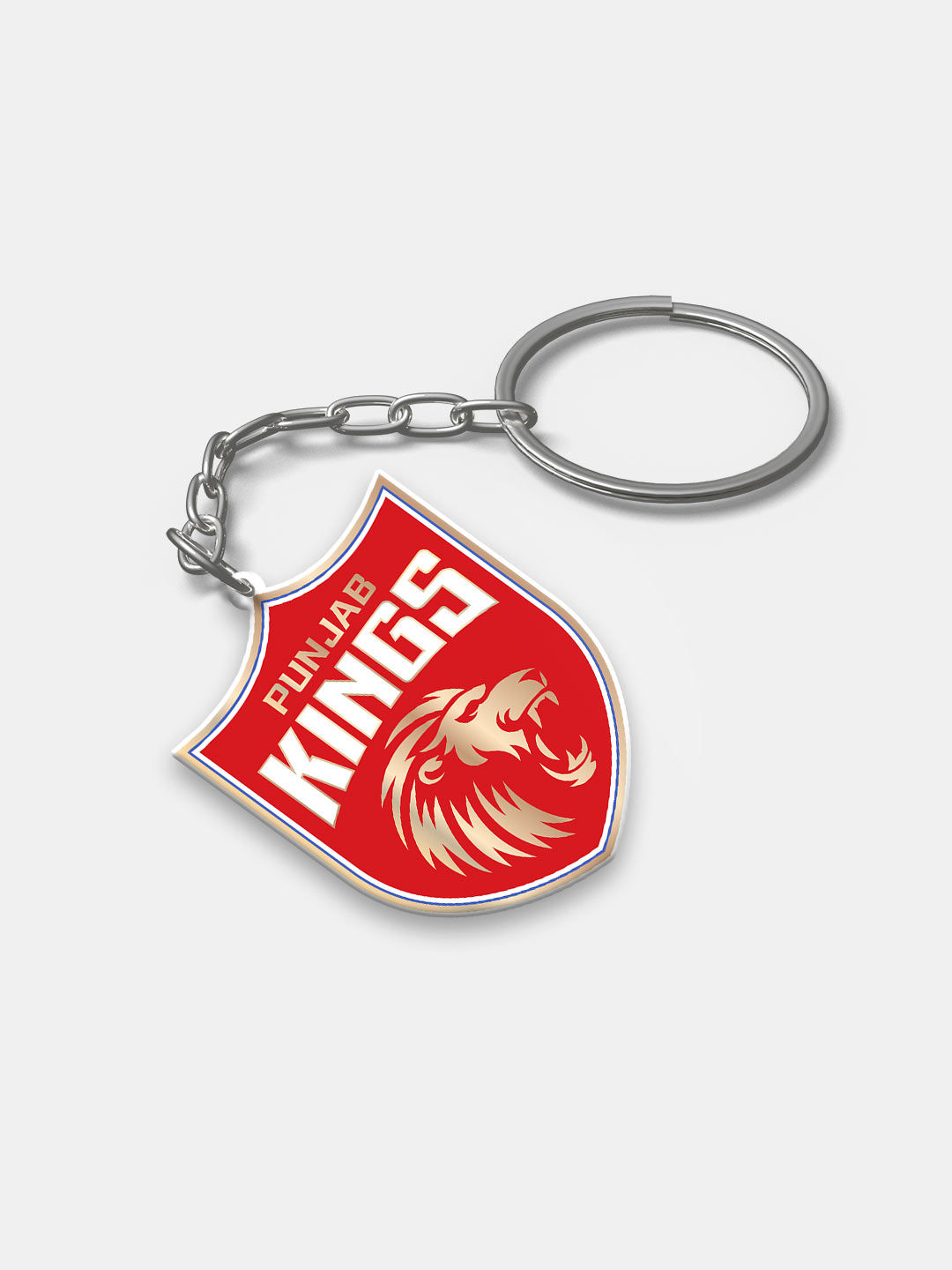 Punjab Kings Red and Gold PBKS Logo and Shikhar Acrylic Keychain - Pack of 2 (2)
