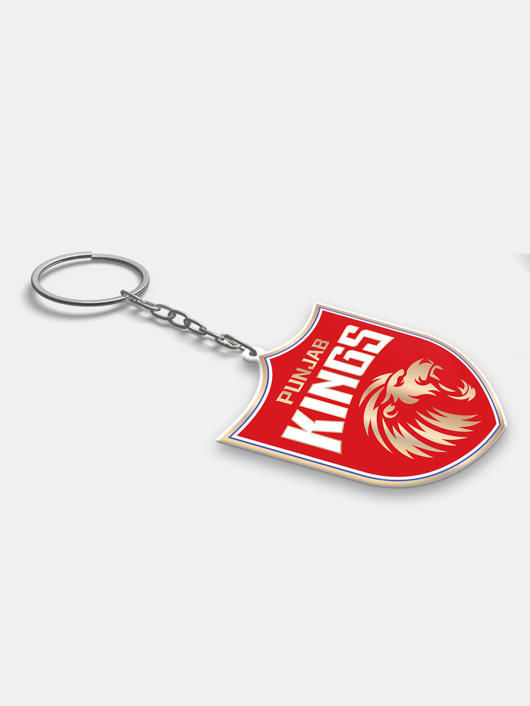 Punjab Kings Red and Gold PBKS Logo and Shikhar Acrylic Keychain - Pack of 2 (3)