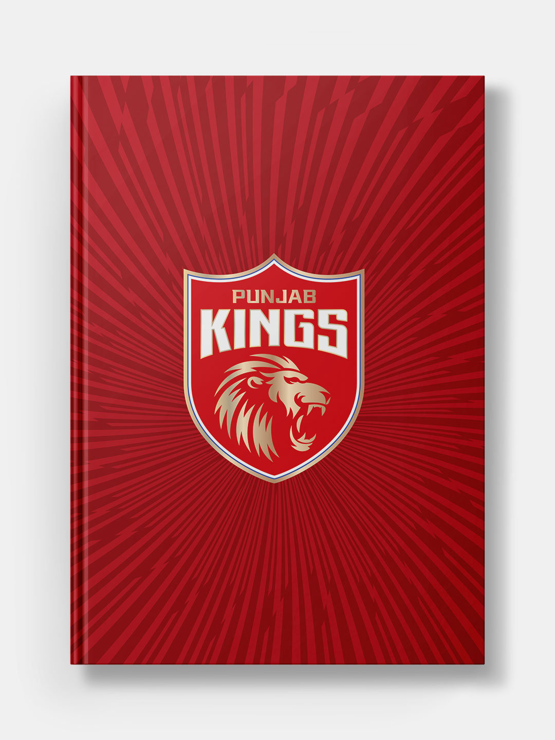 Red and Gold Printed Hardbound Cover A5 Ruled 100 Pages Diaries - (Pack of 1)