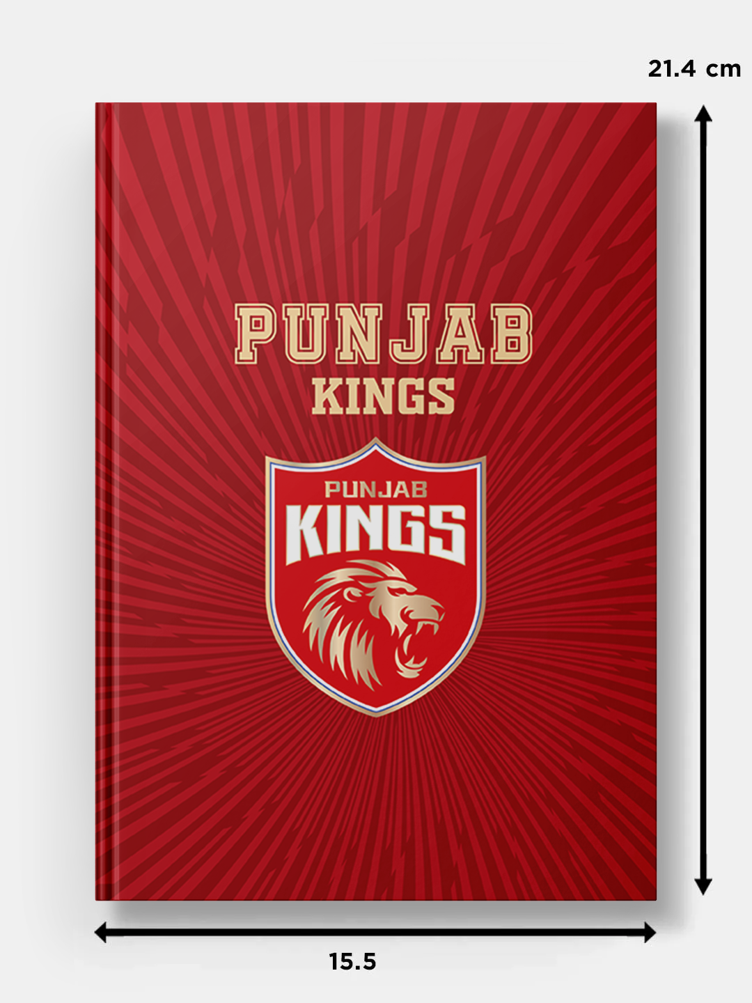 Punjab Kings Red and Gold Printed Hardbound Cover A5 Ruled 100 Pages Diaries - (Pack of 1) (6)