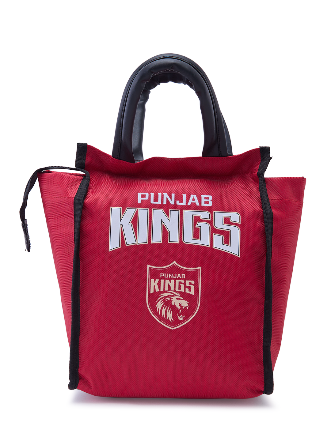 Punjab Kings Insulated Red Lunch Bag for Men and Women with Canvas Fabric Zip Closure Multipurpose Bag (1)