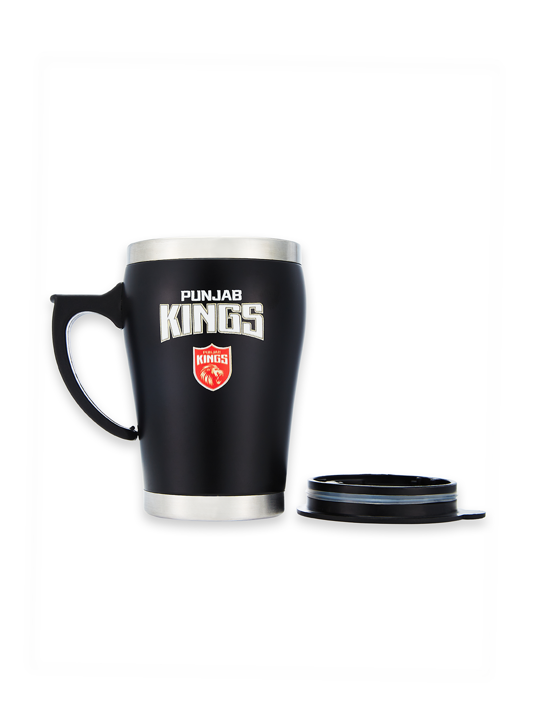 Punjab Kings Travel Mug with Spill-Proof Removable Lid Lightweight Easy to Carry Stainless Steel Mug - 350 ML (3)