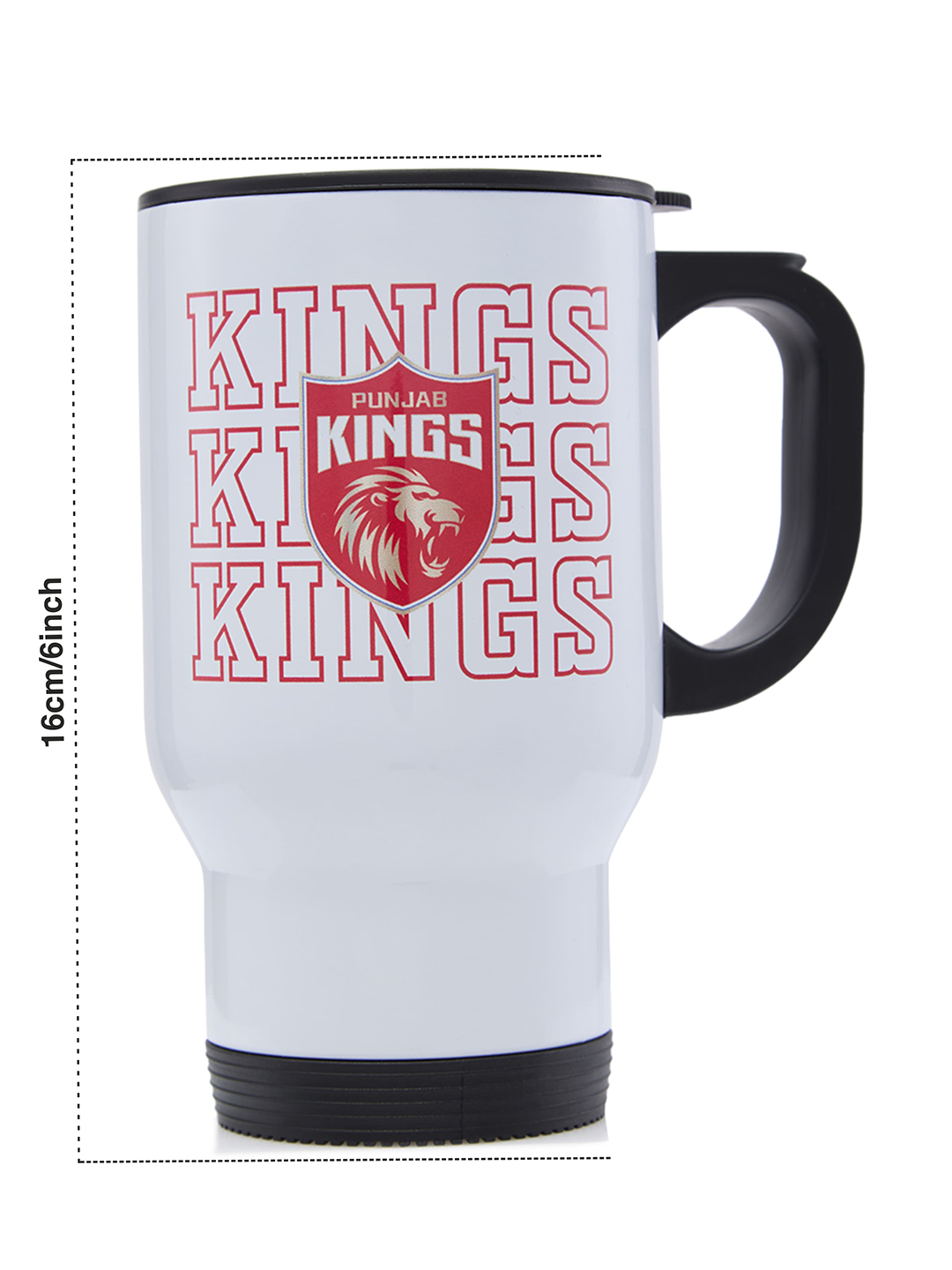 Punjab Kings Travel Mug with Vacuum Insulated Double-Walled Leakproof Lid Stainless Steel Mug - 450 ML (11)