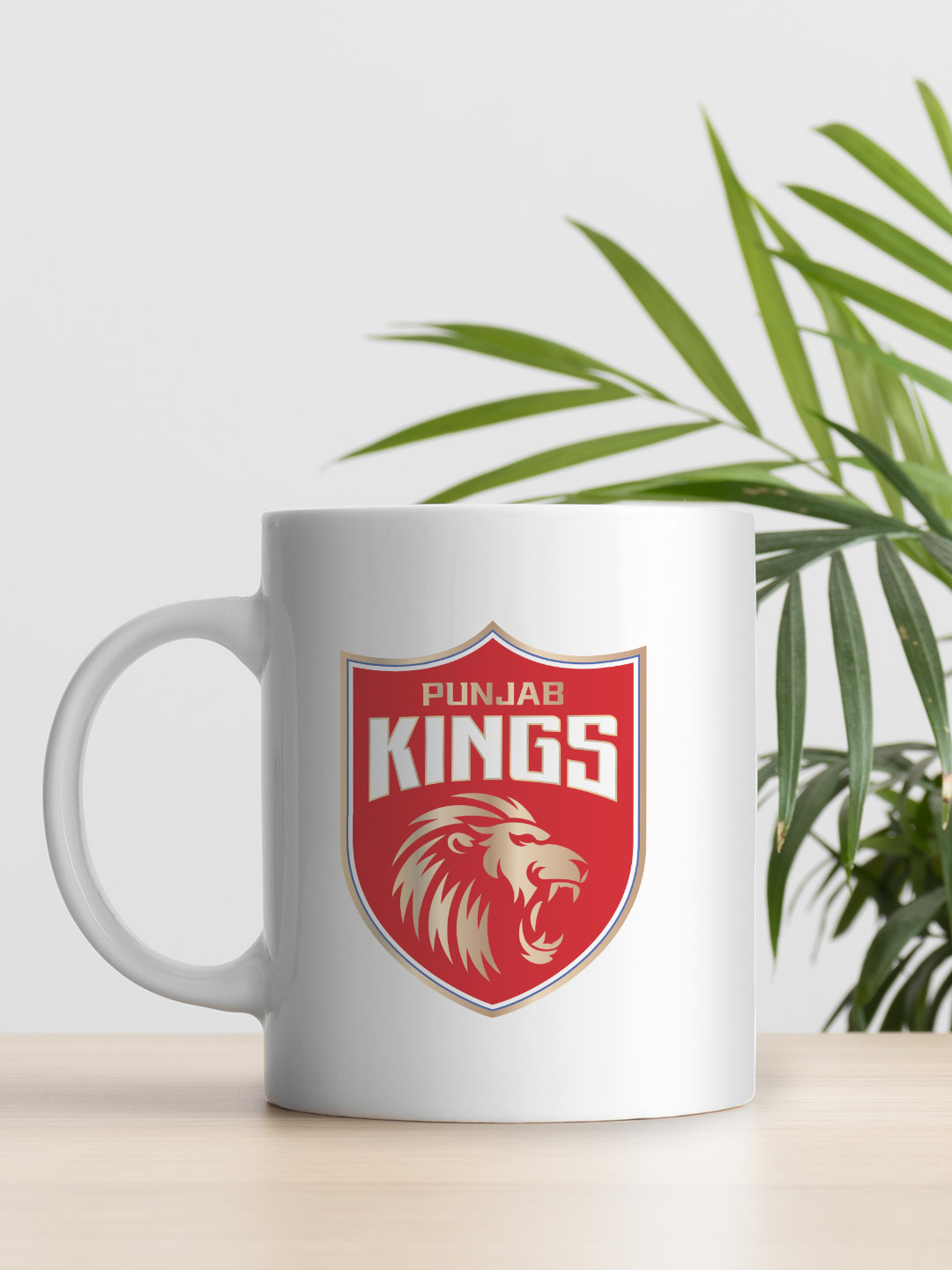 Punjab Kings Ceramic Glossy Printed Mug, Microwave and Dishwasher Safe, Tea and Coffee Mug - 325 ml (White/Red) - Pack o (4)