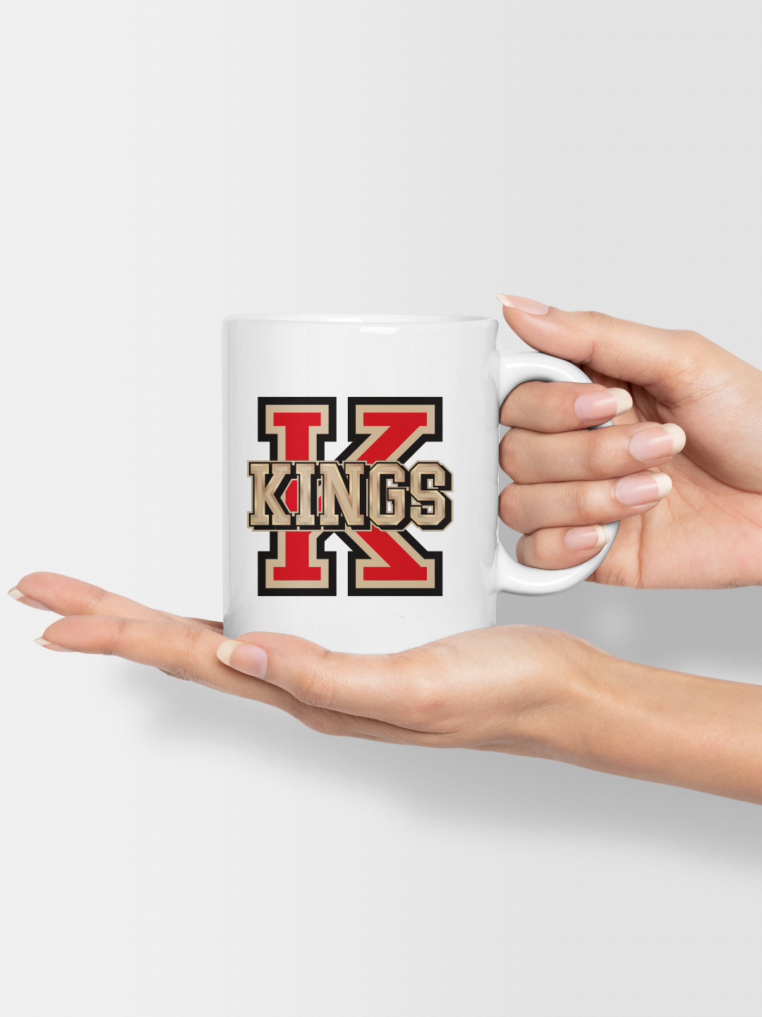 Punjab Kings Ceramic Glossy Printed Mug, Microwave and Dishwasher Safe, Tea and Coffee Mug - 325 ml (White/Red) - Pack o (6)