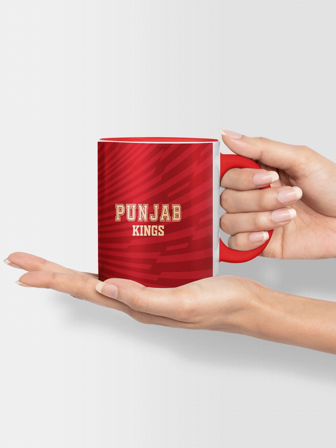 Punjab Kings White and Red Logo Printed Ceramic Glossy Mug 325 ml - (Pack of 1) (2)
