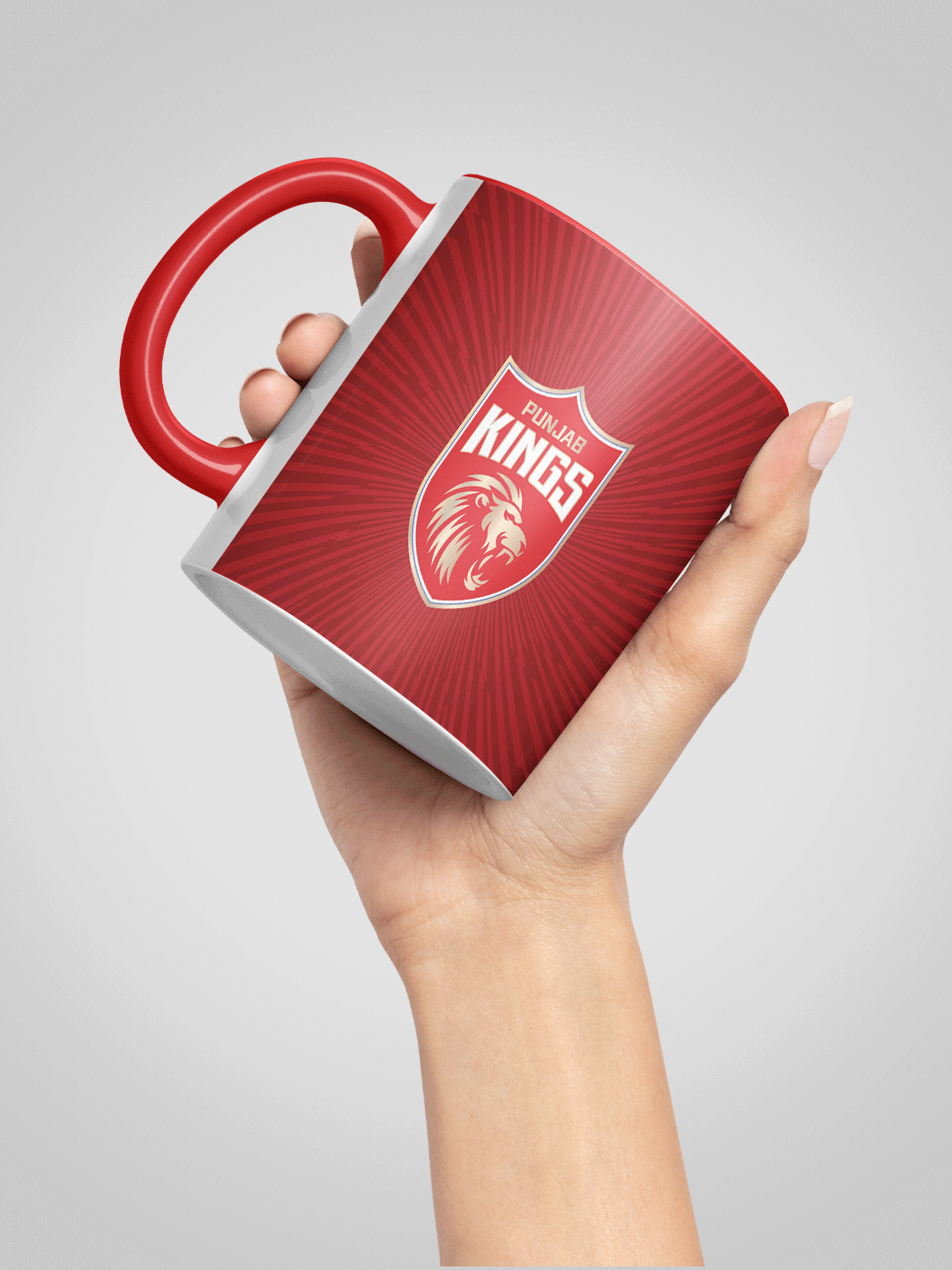 Punjab Kings White and Red Logo Printed Ceramic Glossy Mug 325 ml - (Pack of 1) (3)