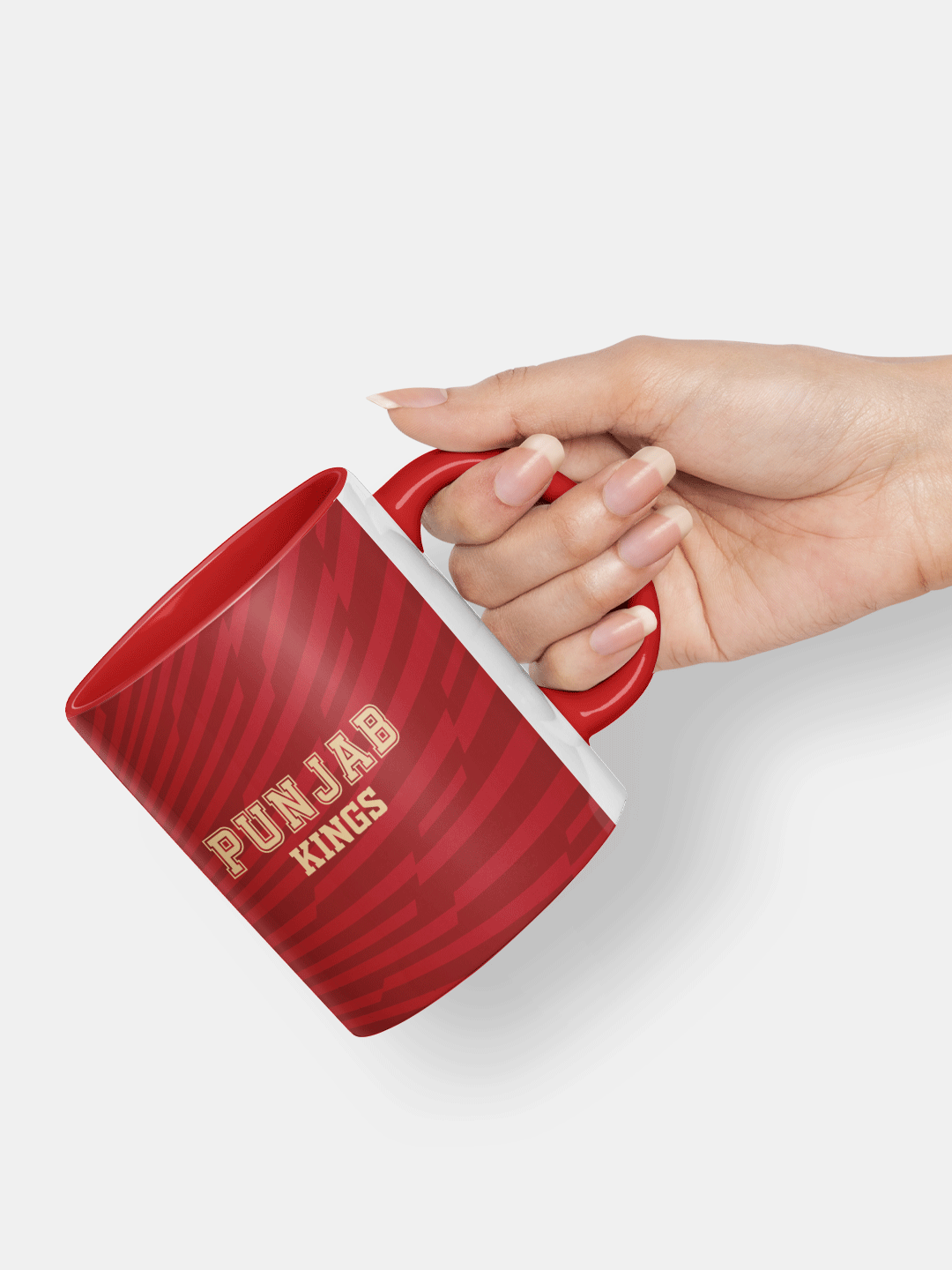Punjab Kings White and Red Logo Printed Ceramic Glossy Mug 325 ml - (Pack of 1) (4)