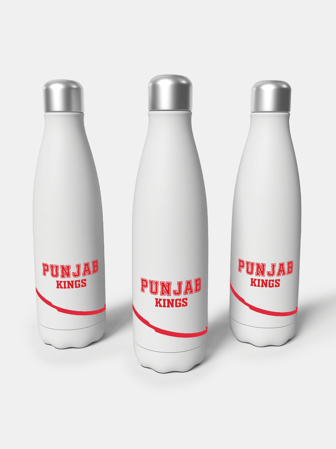Punjab Kings White and Red Logo Printed Double Walled Stainless Steel Vacuum Insulated Flask Water Bottle - 500 ML (4)