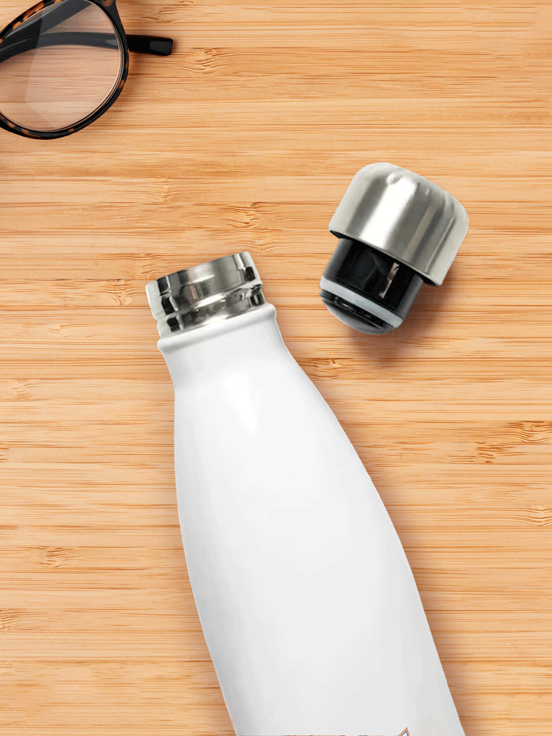 Punjab Kings White and Red Logo Printed Double Walled Stainless Steel Vacuum Insulated Flask Water Bottle - 500 ML (5)