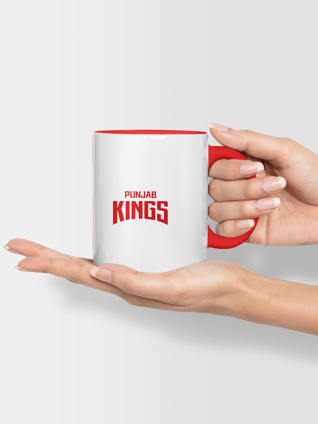 Punjab Kings White and Red Sher-e-Punjab Ceramic Glossy Mug 325 ml - (Pack of 1) (2)