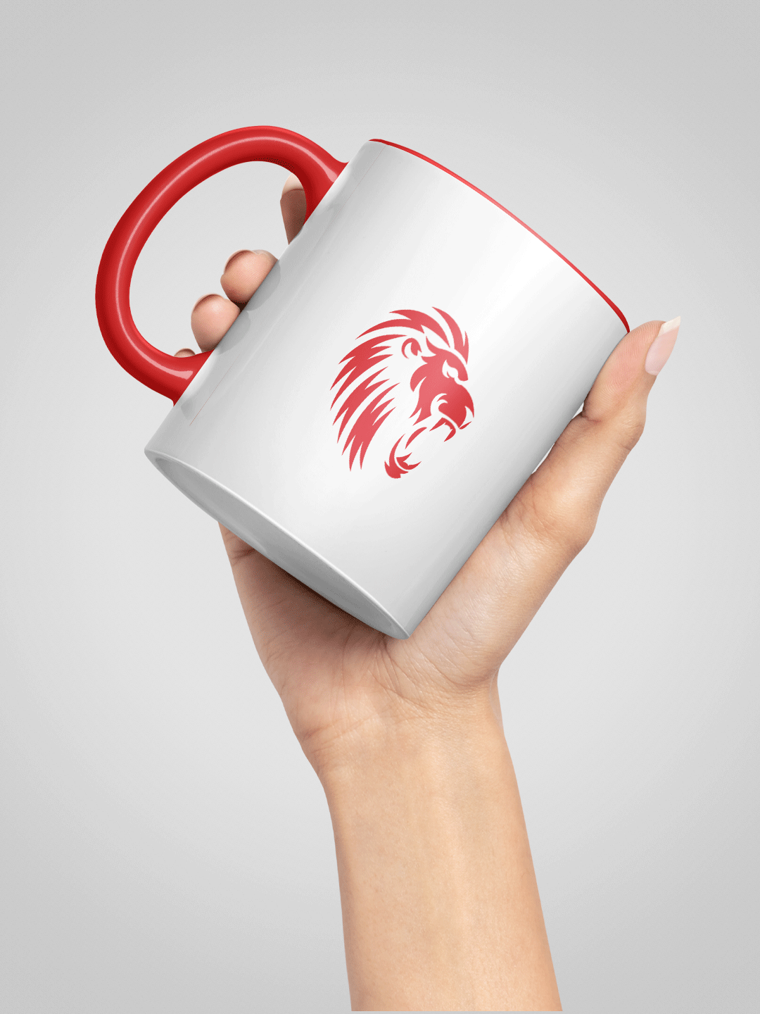 Punjab Kings White and Red Sher-e-Punjab Ceramic Glossy Mug 325 ml - (Pack of 1) (3)
