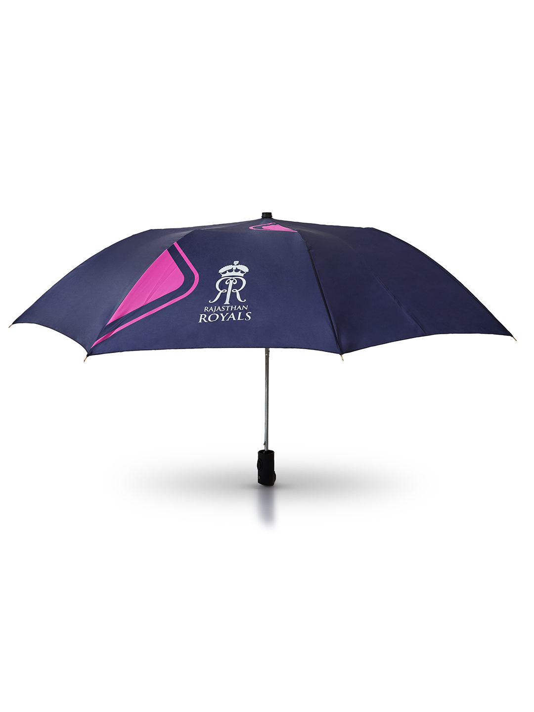 Rajasthan Royals 24.5 Inch 2-Fold Automatic Umbrella for Men and Women - Navy Blue/Pink (5)