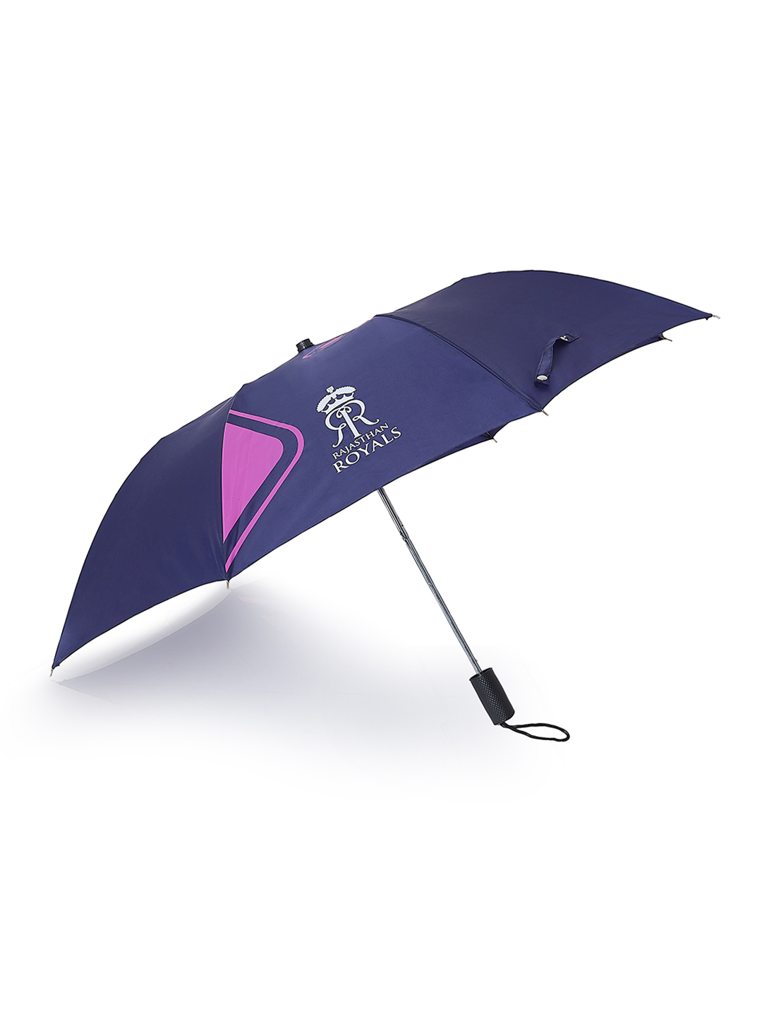 24.5 Inch 2-Fold Automatic Umbrella for Men and Women - Navy Blue/Pink