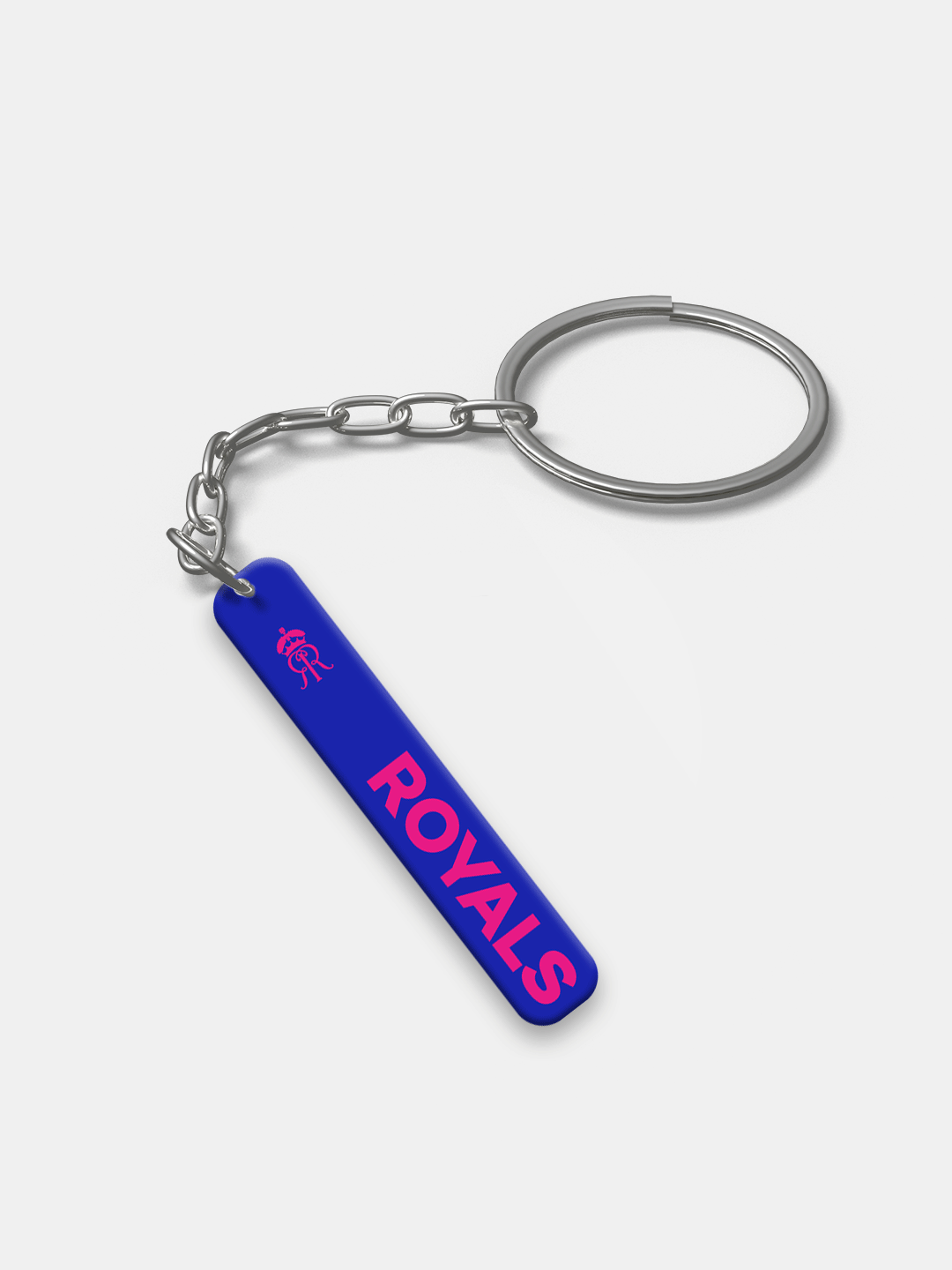 Rajasthan Royals Blue and Pink Digital Print Royals Metal Keychain - (Pack of 1) (2)
