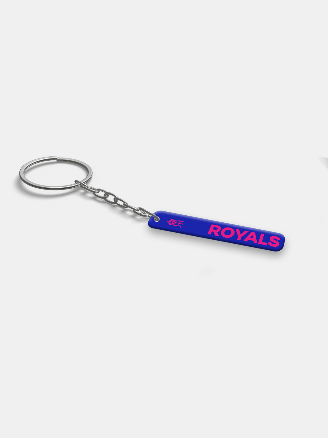 Rajasthan Royals Blue and Pink Digital Print Royals Metal Keychain - (Pack of 1) (3)